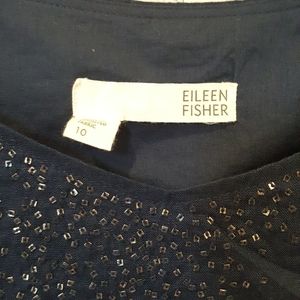 Eileen Fisher Beaded Irish Linen Dress size 10